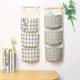 thumbnail image 2 of Hanging Storage Bag with 3 Pockets, Fabric Wall Shelf Basket Storage Pouch Organizer for Bedroom Bathroom Kitchen 3Pcs (Black/Gray/White), 2 of 5