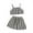 Black, variant on Kids Toddler Baby Girls Summer Set Sleeveless Tops Striped Skirt Outfits Set