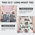 thumbnail image 6 of White Christmas Car and Camper Apron-Garden Aprons for Women with Pockets-Cotton Linen Waterproof Kitchen Cooking Gardening Aprons Adjustable for Kitchen,Cooking,BBQ and Salon 32"x27", 6 of 7