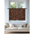 thumbnail image 4 of Sheer Curtains 45 Inch Length, Brown Plants Semi Sheer Curtains Light Filtering Window Treatment, Farmhouse Rustic Farm Leaves Branches Privacy Voile Drapes for Living Room Bedroom 52x45 Inch, 4 of 7