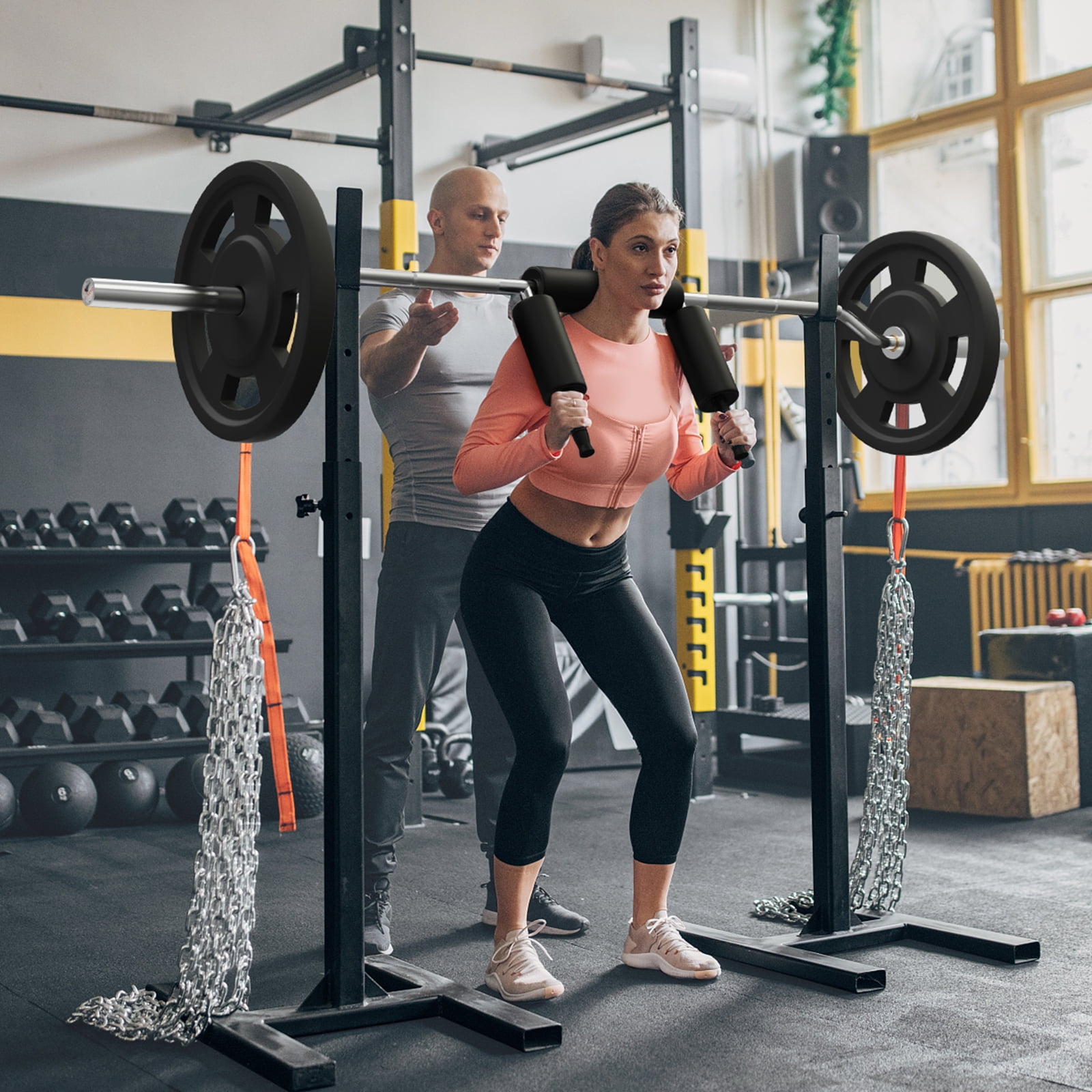 BENTISM Safety Squat Bar 2-Foot Fitness Squat Thick Steel BENTISM Safety Squat Bar 2-Foot Fitness Squat Thick Steel