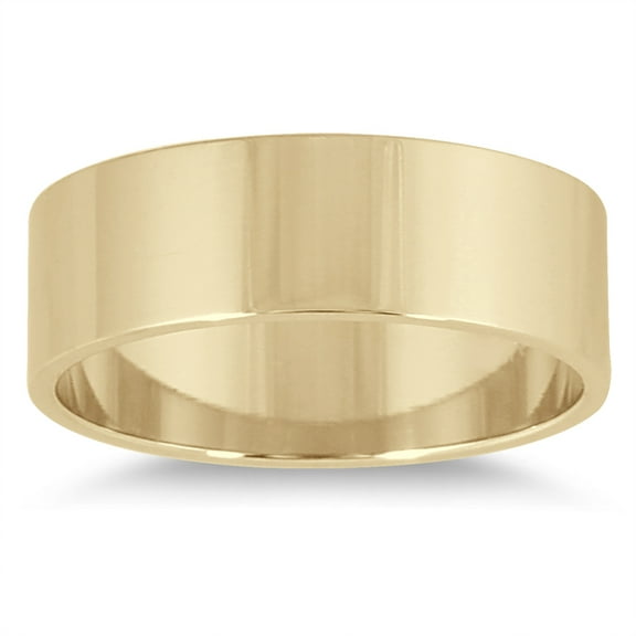 SZUL Women's 6mm Flat Wedding Band in 14K Yellow Gold