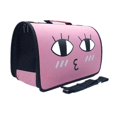 thumbnail image 1 of Pink, Large Breathable Mesh Pet Carrier Bag with Mat, Oxford Cloth Take Out Portable Dog Bag, 1 of 4