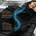 thumbnail image 3 of Quilted Microfiber 41"x60" Weighted 7lb Blanket, Black by Blue Nile Mills, 3 of 10