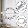 thumbnail image 3 of 2 Pack Silver Curtain Tiebacks Round Curtain Holdbacks Plastic Curtain Clips Buckle Drapery Holdbacks Crystal Drapery Tiebacks for Home Window Decoration, with Fixing Rod (12 Crystals, Silver), 3 of 7