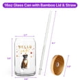 thumbnail image 5 of Hello Fall Boxer Enjoys Warm Campfire Autumn Night Bright Moon 16oz Glass Cup Mug Boxers Dog Lover Gifts Idea Glass Can with Bamboo Lid and Straw - 01008, 5 of 5