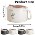 thumbnail image 3 of HONGLIN Lunch Box for Men Women, 37.2 oz Bento Style Bowl with Foldable Spoon Fork, Leak Proof Food Storage Container for Work Travel, Black, 3 of 7