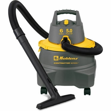 Koblenz Contractor 6.0 Gallon Wet Dry Shop Vacuum with 5.0 Peak HP, 3 in 1 shop vac, Heavy Duty Wet/Dry Vacuum. (WD-6 C212)