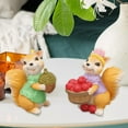 thumbnail image 4 of TISHITA 2 Pieces Squirrel Figurines Animal Statue Cute Home Decor Squirrel Statue Squirrel Sculpture for Desktop Bookshelf Decoration C, 4 of 8