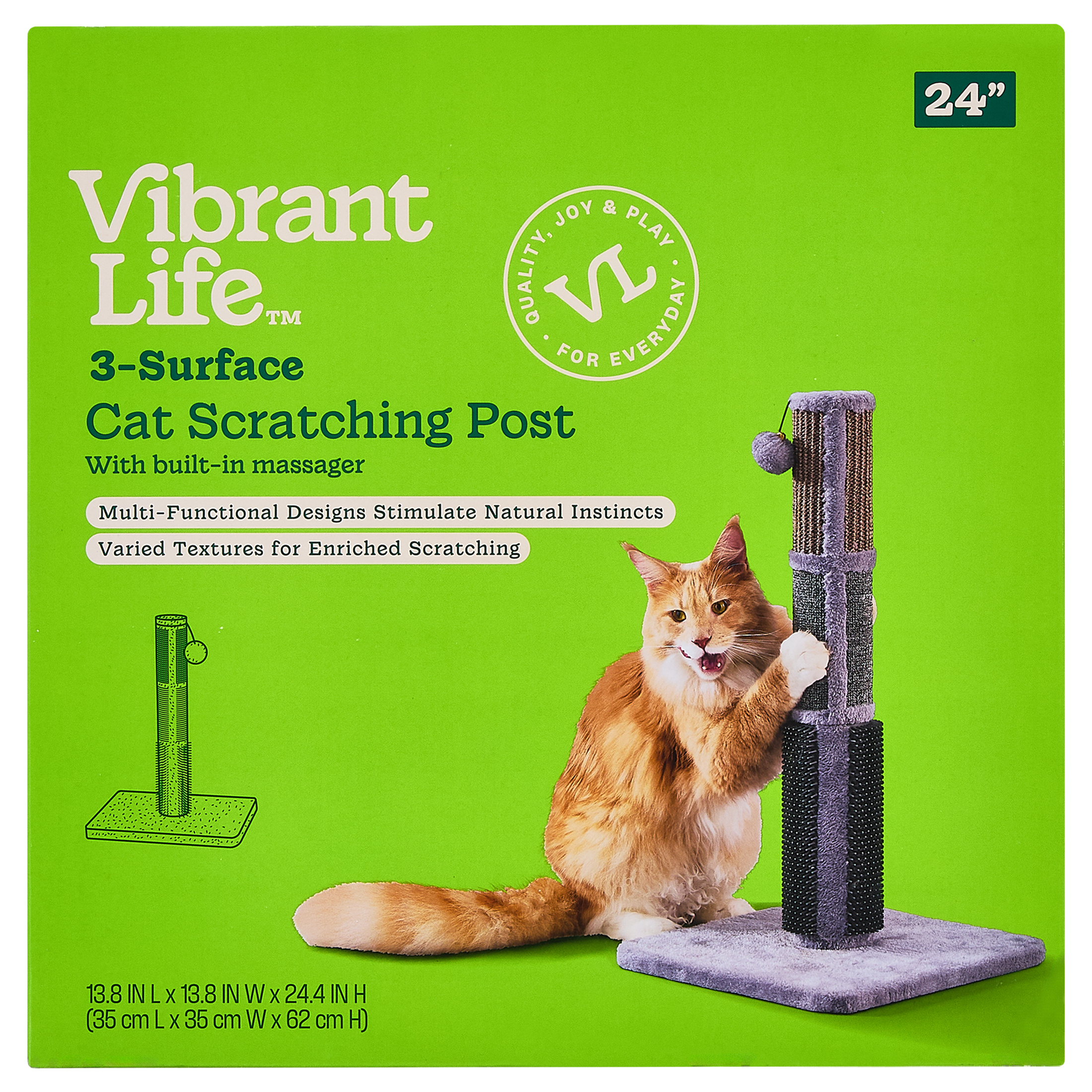 Vibrant Life 3-Surface Cat Scratching Post 24 Inch photo 7