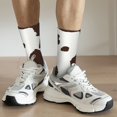 thumbnail image 6 of Rateoe Brown Cow for Women Casual Calf Socks - Cute Crew Socks - Thin Soft Above Ankle Socks Size 5-11, 6 of 6