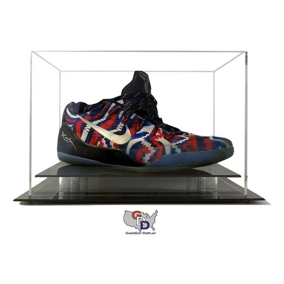 Acrylic Desk or Table Top Single Small Shoe Display Case Size 12 and Under by GameDay Display