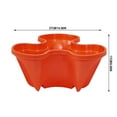 thumbnail image 3 of ChicYu Stackable 3-Petal Plastic Planter for Strawberries,Tiered Gardening Basin for Herbs, Vertical Indoor Outdoor Gardens Red, 3 of 5
