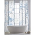thumbnail image 5 of Blue Leaf Branches Sheer Curtains 84 Inch Length 2 Panels Set, Vintage Tree Watercolor Voile Window Treatment Rod Pocket Curtains Sheers Drapes for Bedroom/Living Room/Kitchen 52"x84"x2, 5 of 7