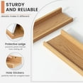 thumbnail image 4 of Floating Picture Ledge Shelves for Wall Set of 4, 48 Inch Solid Wood Wall Shelves with Lip Long Large Nursery Book Shelf for Toys Storage Kids Bookshelf Wall Mounted Living Room Bedroom Decor Frames, 4 of 14