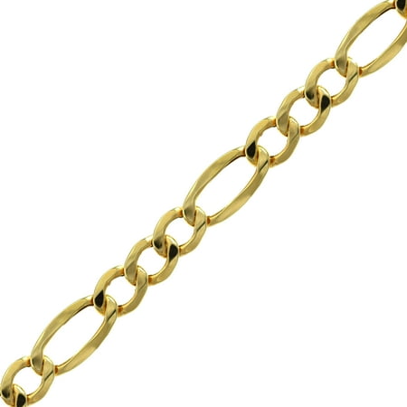 Brilliance Fine Jewelry 10K Yellow Gold Figaro Chain Necklace, 22"
