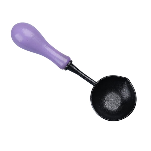 Wax Spoon Non Stick Wax Melting Spoon Wax Sealing Melting Spoon With Wooden Handle Vintage Wax Warmer Elegant Spoon For Wax Gift Envelope Wedding Invi