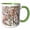Green/White, variant on 3drose, Rowan Tree, Red, Berries on White, 11oz Mug