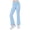 Sky Blue, variant on Girls Uniform Pants Girls Yoga Pants Bootcut Wide Leg Foldover Flares Athletic High Waisted Bell Bottom Trendy Teen Outfits Kids Clothes Sky Blue Size,5-6 Years