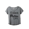 thumbnail image 1 of Thread Tank Livin' That Tennis Mom Life Women's Fashion Relaxed Slouchy Dolman T-Shirt Tee Heather Grey X-Large, 1 of 4