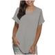 thumbnail image 2 of Fiudx Ofertas Flash Del Día Solo En Línea Moda Sexy Casual Mujer Manga Corta Camis Cuello Redondo Sólido Señoras Tops Chaleco Delgado, 2 of 6