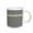 White, variant on 3drose, Gold and Black Chic Chevron Stripes, 11oz Mug