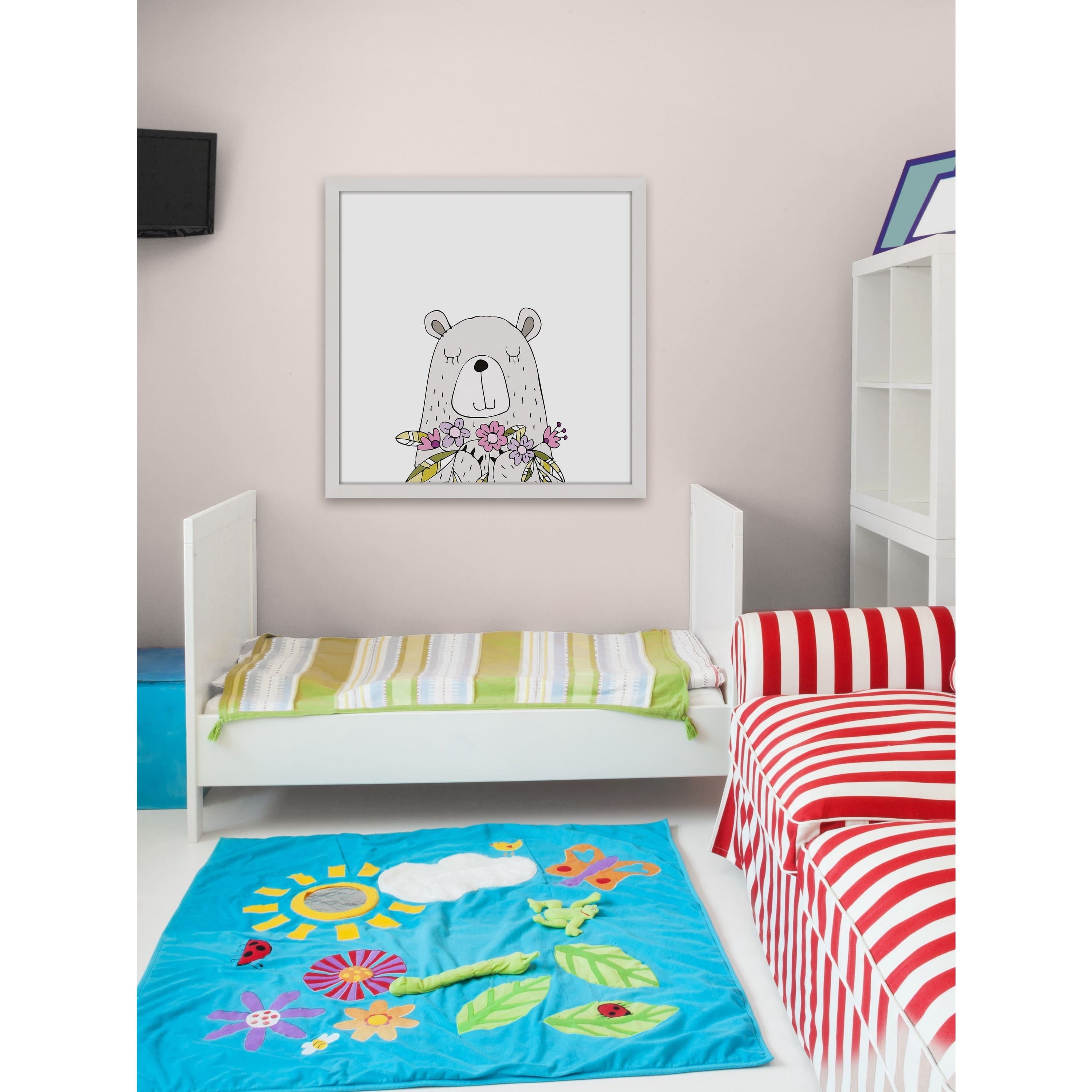Marmont Hill "Square Bear" by Shayna Pitch Framed Painting Print
