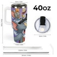 thumbnail image 3 of Tom And Jerry 40 Oz Tumbler With Handle And Straw, Stainless Steel Vacuum Travel Mug, Double Wall Vacuum Insulated Tumbler With Lid, Water Bottle for Gifts Party Office Coffee, 3 of 8