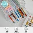 thumbnail image 4 of Martha Stewart Brody Set of 2 Plastic Stackable Office Desktop Organizer Boxes, Single Drawer and 2 Drawers, 6" x 7.5", 4 of 9