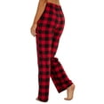 thumbnail image 7 of DEVOPS 2 Pack Women's Buffalo Plaid Plush Fleece Pajama Pants Sleepwear (X-Small, White/Red), 7 of 7