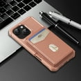 thumbnail image 6 of for iPhone 13 Phone Case Card Holder with Compatible with MagSafe Magnetic RFID Blocking PU Leather Flip Kickstand Detachable 2-in-1 Wallet Case For iPhone 13,Rosegold, 6 of 8