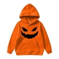 thumbnail image 4 of SUXIAN Boys Hoodie Halloween Graphic Print Long Sleeve Pullover Soft Jacket Comfortable Casual Outfit Toddler Hoodie Boy Orange_003 13-14 Years, 4 of 4