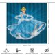 thumbnail image 2 of Juego de 4 cortinas de ducha de Cenicienta con alfombras antideslizantes, tapa de inodoro y alfombrilla de baño, cortina de ducha impermeable con decoración de dibujos animados para baño con 12, 2 of 8