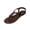 Coffee, variant on HTHLVMD Women's Braided T-Strap Sandals, Flip Flop Slingback Shoes, Summer Sandals, Women's Thong Sandals Braided T-Strap Flat Sandals Ankle Strap Open Toe Slides Summer Vacation Beach Shoes, Black 6