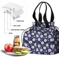 thumbnail image 4 of Pioneer Flower Floral Print Pattern Drawstring Lunch Bag Women - Drawstring Lunch Bag Insulated for Work Office - Stain-Resistant Large Lunchbags for Women with Multi-Pockets, 4 of 6