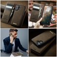 thumbnail image 5 of ELEHOLD Magnetic Detachable Wallet Case for iPhone 16, Shockproof Faux Leather Stand RFID Card Slots Detachable Mag-Safe Magnetic Case Cover,Removable Back Shell,Coffee, 5 of 12