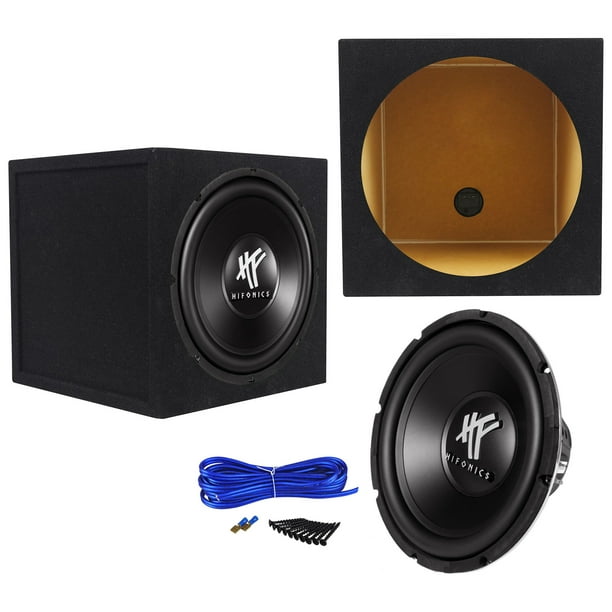 Hifonics HFX12D4 12" 800 Watt Dual 4Ohm Car Subwoofer+Sealed Sub Box