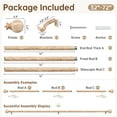 thumbnail image 6 of NewBuros Adjustable Wood Curtain Rod, 32 to 72 Inch, 1" Diameter Heavy-Duty Indoor Curtain Rod, Sturdy Rust-Proof with Wood Grain Leaf Pattern, Brown, 6 of 6