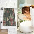thumbnail image 7 of Yayeee 100% Cotton Hand Towels for Bathroom 16" x 28" Soft Absorbent Kitchen Towel, Green Christmas Holly, 7 of 7