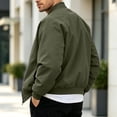 thumbnail image 4 of StSilkitty Lightweight Jacket for Men Solid Color Long Sleeve Full Zip Jacket Coat with Pockets Loose Casual Outerwear, 4 of 7