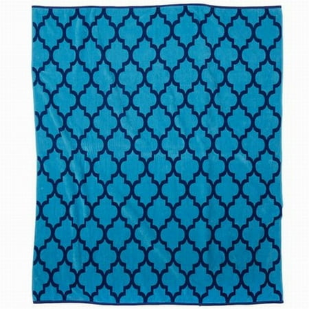 Celebrate Blue Lattice Beach Blanket Oversized Cotton Beach Towel 60x72 Walmart Com Walmart Com