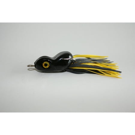 Scum Frog Super Soft Weedless Fishing Lure, Black & Yellow, 5/16 Oz.