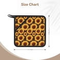 thumbnail image 2 of 2PCS Pot Holders for Kitchen - Heat Resistant Silicone Pot Holders with Hanging Loop, Chocolate Plaid Sunflower Non Slip Oven Hot Pads, Potholders for Decor Baking Cooking Kitchen, 2 of 6