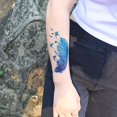thumbnail image 2 of 2 sheets Dreamy Feather Flower Tattoo Stickers - Waterproof and Sweat Proof Arm and Leg Stickers, 2 of 4