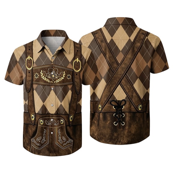 Men's Bavarian Oktoberfest Button Down Shirt