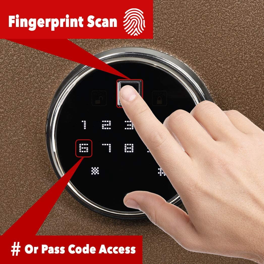 Intact - Large Quick Access Biometric Fingerprint Security & Gun Safe With Nex-Gen Full Keypad Module Tall
