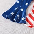 thumbnail image 5 of Quealent Baby 4th of July Outfit Baby Girl Little Girl Short Sleeve Romper Tops Independence Day Set Shorts Pants Summer Outfits Blue,3-4 Years, 5 of 5