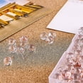 thumbnail image 3 of 100 Pcs Push Pins 1/3 Inch Rose Gold Map Tacks Large Size Pins Rose Gold Steel Point And Transparent Plastic Round Head, 3 of 5