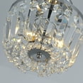 thumbnail image 4 of Aiwen Modern Crystal Chandelier Semi Flush Ceiling Lamp with 2 Lights Silver, 4 of 10