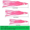 thumbnail image 2 of Fishing Squid Skirts Octopus Lures, 30pcs Glow Soft Plastic Fishing Bait Trolling Lure Saltwater for Bass Salmon Trout Multicolored 7cm 9cm 11cm, 2 of 6